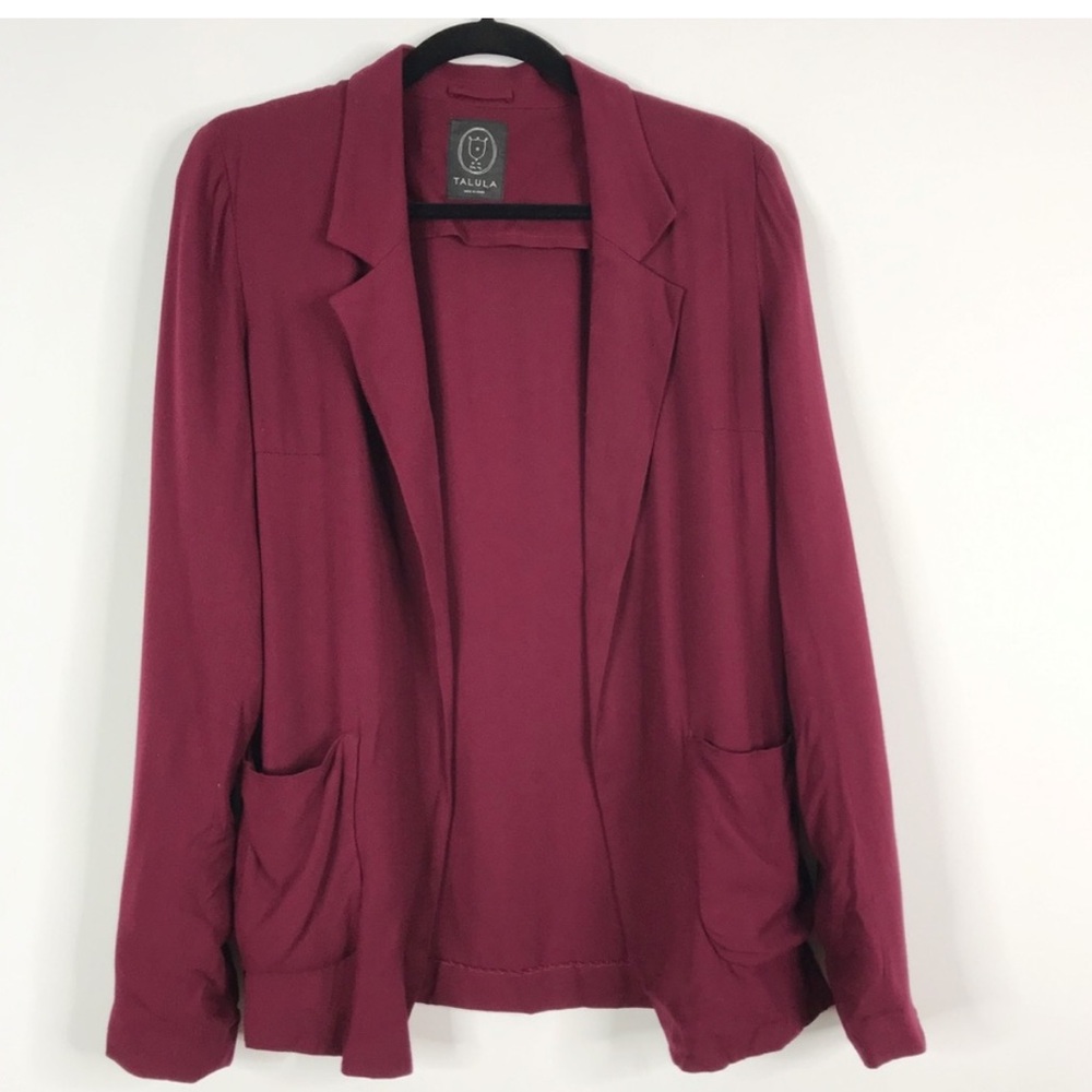 Aritzia Talula Kent Open Front Blazer Red Size 8